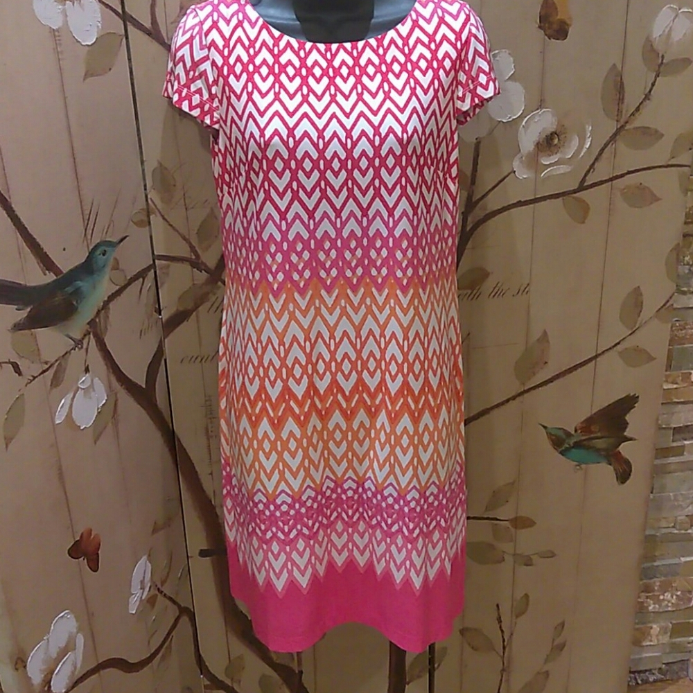 Jessica Howard Sz S Pink Red Dress  - E28
